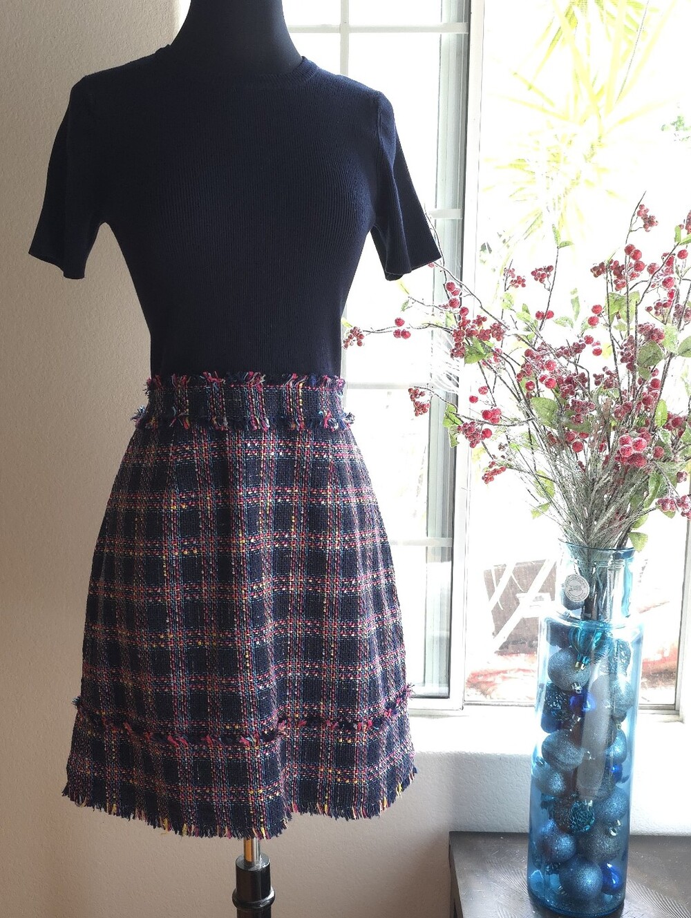 🍒EUC🍒 TED BAKER MOCKABLE KNIT BODICE DRESS